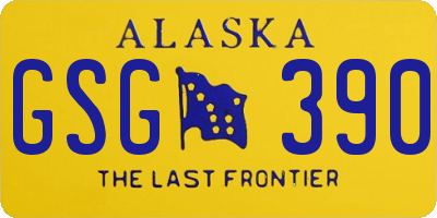 AK license plate GSG390