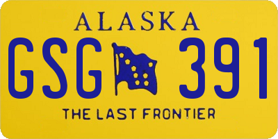 AK license plate GSG391