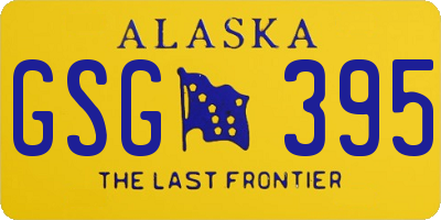 AK license plate GSG395