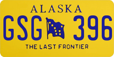 AK license plate GSG396