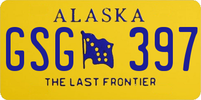 AK license plate GSG397