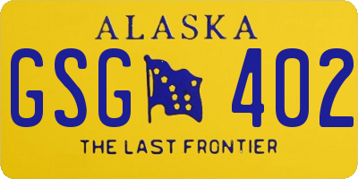 AK license plate GSG402