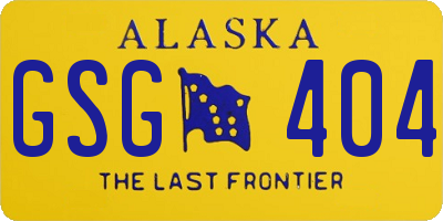 AK license plate GSG404