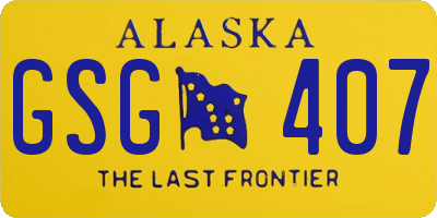 AK license plate GSG407