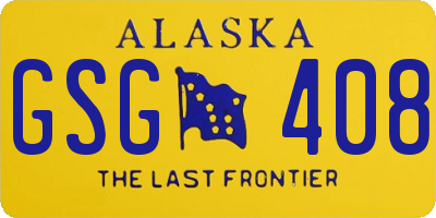 AK license plate GSG408