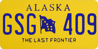 AK license plate GSG409