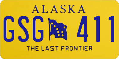 AK license plate GSG411