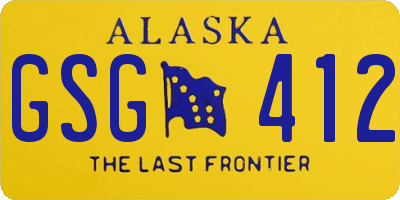 AK license plate GSG412