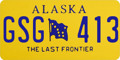 AK license plate GSG413
