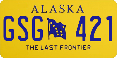AK license plate GSG421
