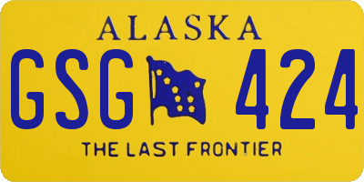 AK license plate GSG424
