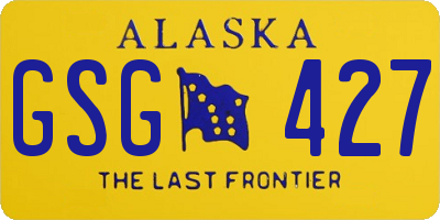 AK license plate GSG427