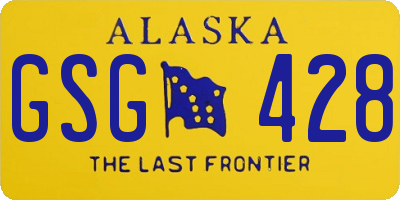 AK license plate GSG428