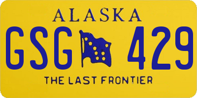 AK license plate GSG429