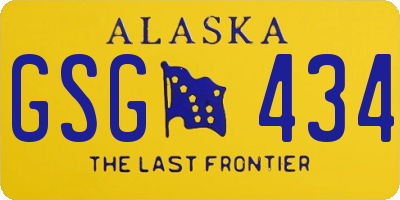 AK license plate GSG434