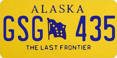 AK license plate GSG435