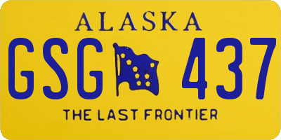 AK license plate GSG437