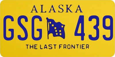 AK license plate GSG439