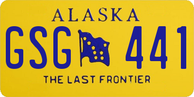 AK license plate GSG441
