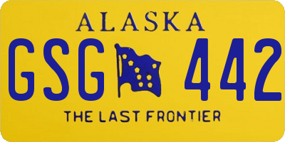 AK license plate GSG442