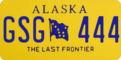 AK license plate GSG444