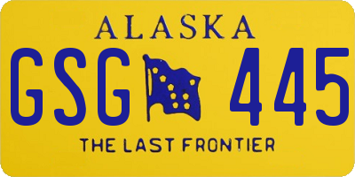 AK license plate GSG445