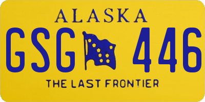 AK license plate GSG446