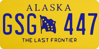 AK license plate GSG447
