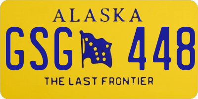 AK license plate GSG448