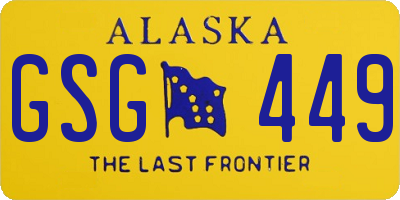 AK license plate GSG449