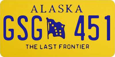 AK license plate GSG451