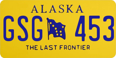 AK license plate GSG453