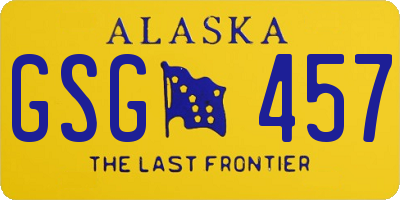 AK license plate GSG457