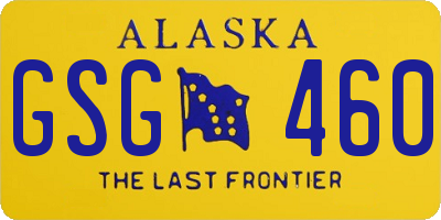 AK license plate GSG460