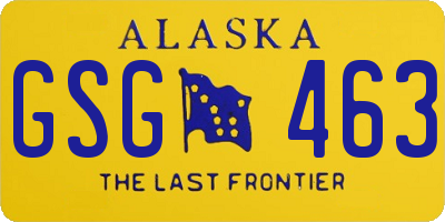 AK license plate GSG463