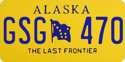AK license plate GSG470