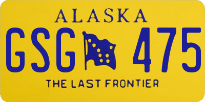AK license plate GSG475