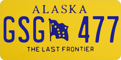 AK license plate GSG477