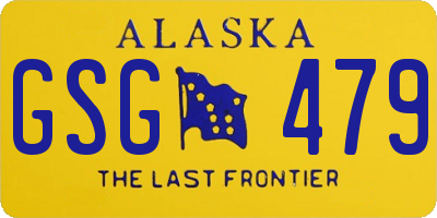 AK license plate GSG479