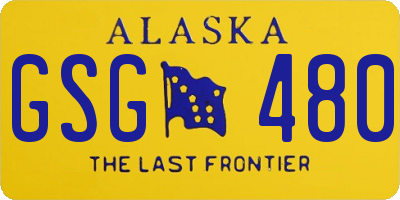 AK license plate GSG480