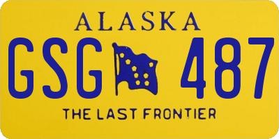 AK license plate GSG487