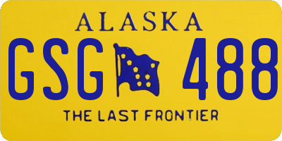 AK license plate GSG488