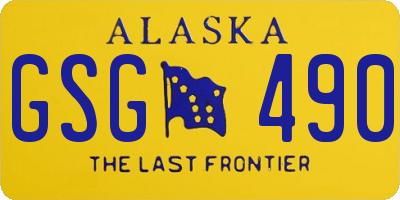AK license plate GSG490