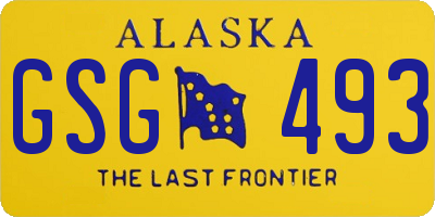 AK license plate GSG493