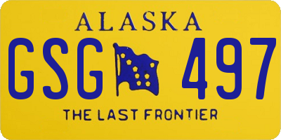 AK license plate GSG497