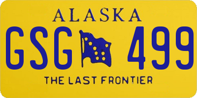 AK license plate GSG499