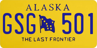 AK license plate GSG501