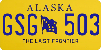 AK license plate GSG503