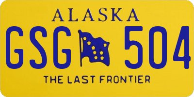 AK license plate GSG504