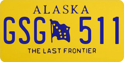 AK license plate GSG511